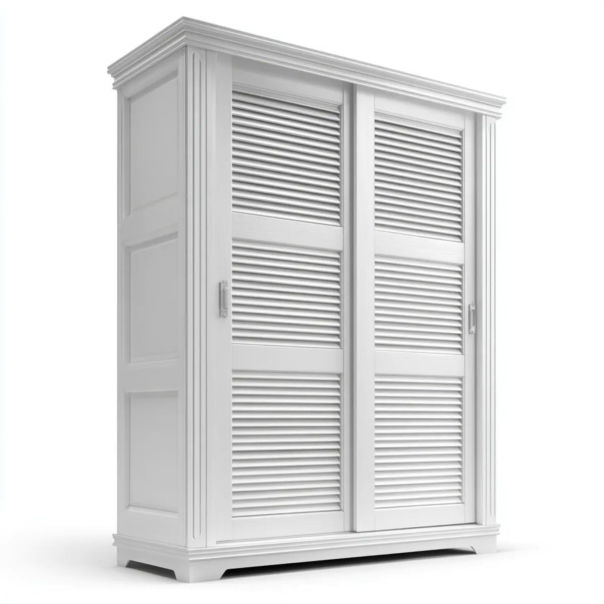 Kleiderschrank Weiß 120 x 60 x 200 cm MDF Rechteckig mit 2 Schiebetüren