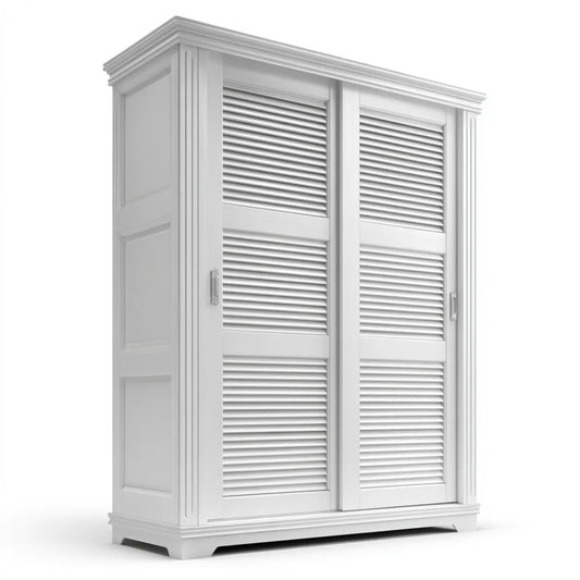 Kleiderschrank Weiß 120 x 60 x 200 cm MDF Rechteckig mit 2 Schiebetüren